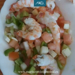 Recetas de verano. Salpicón de gamba blanca.